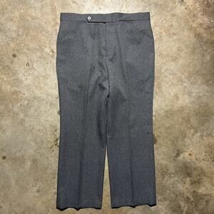 Vintage 70s Botany 500 Grey Talon Trousers Pants 34x28